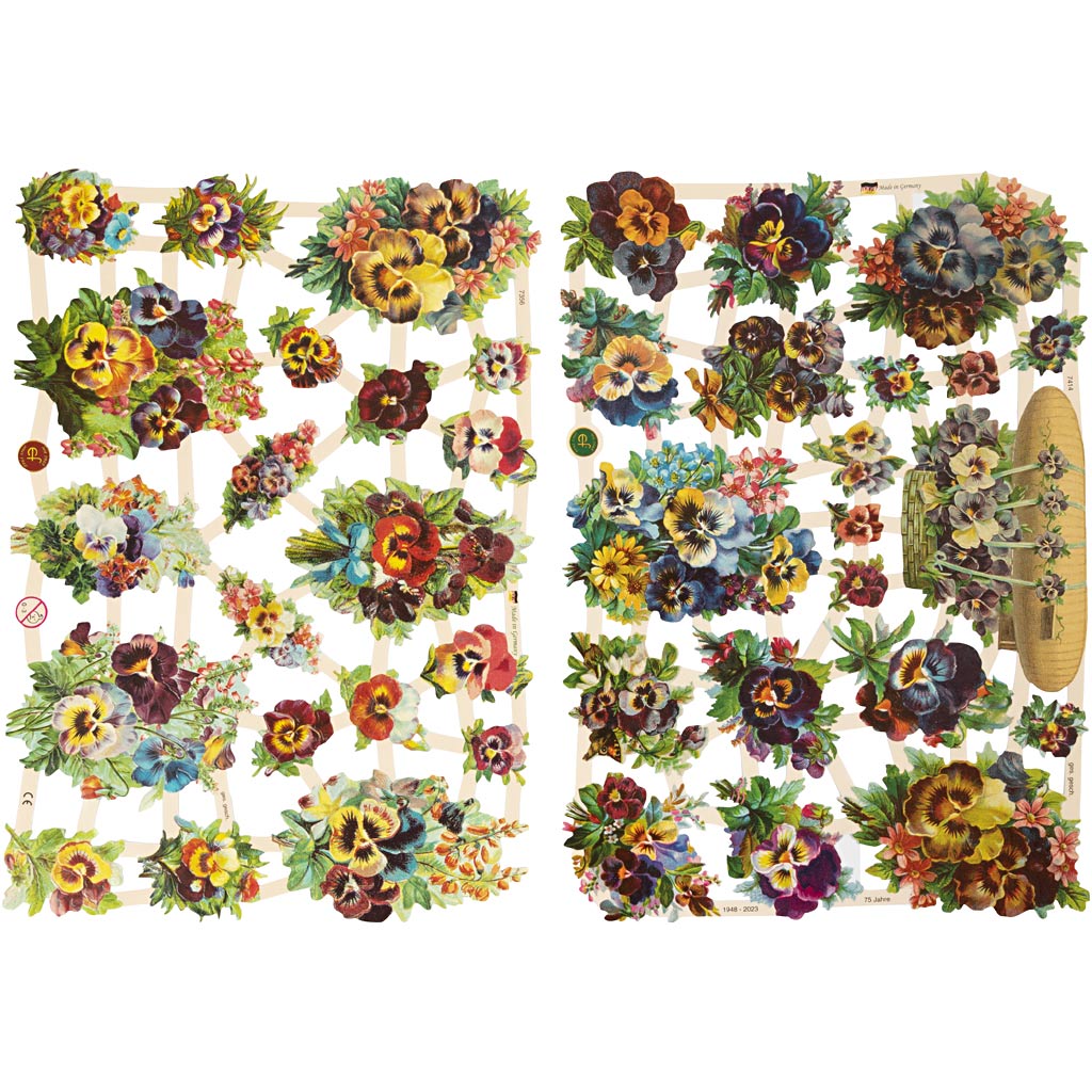 Vintage väljalõiked, paanika, leht 16,5x23,5 cm, 2 lehte/ 1 pakk