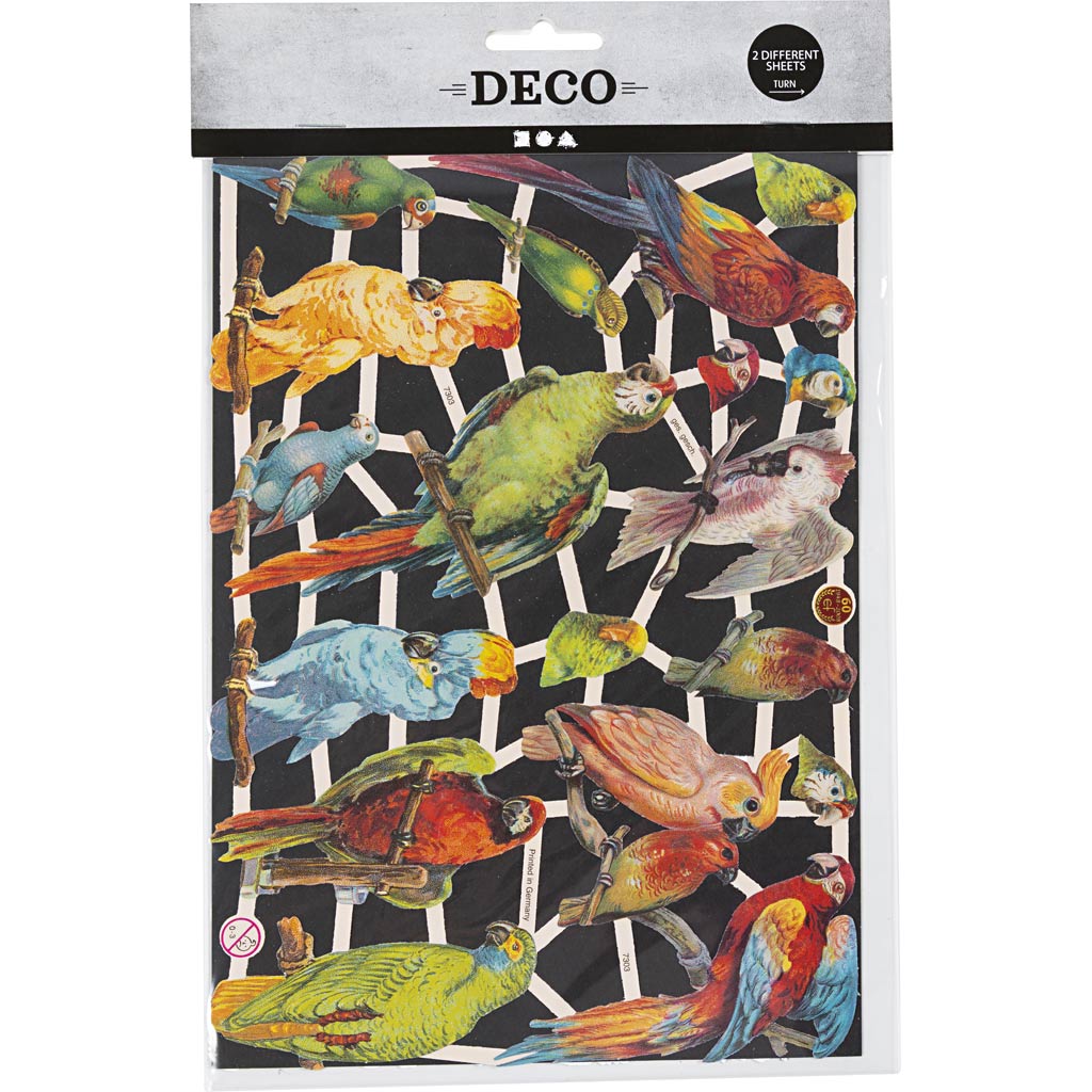 Vintage väljalõiked, linnud, leht 16,5x23,5 cm, 2 lehte/ 1 pakk - Image 2