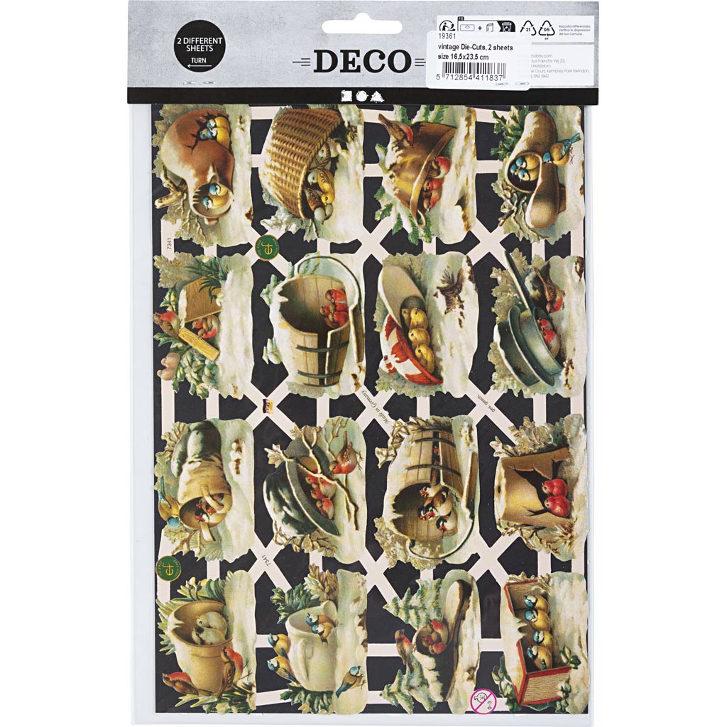 Vintage väljalõiked, linnud, leht 16,5x23,5 cm, 2 lehte/ 1 pakk - Image 3