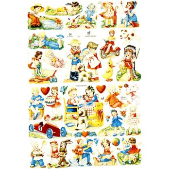 Vintage Stants, lapsed, leht 16,5x23,5 cm, 2 lehte/ 1 pakk