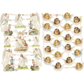 Vintage väljalõiked, Nostalgilised inglid, leht 16,5x23,5 cm, 2 lehte/ 1 pakk