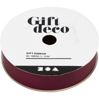 Kummipael, W: 18 mm, matt, punane, 25 m/ 1 rull