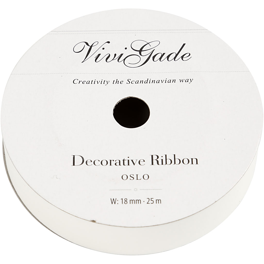 Kummipael, W: 18 mm, matt, valge, 25 m/ 1 rull