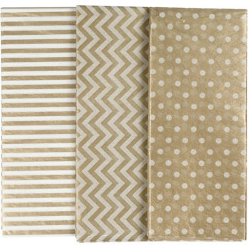 Paber, leht 50x70 cm, 17 g, kuldne, 6 lehte/ 1 pakk