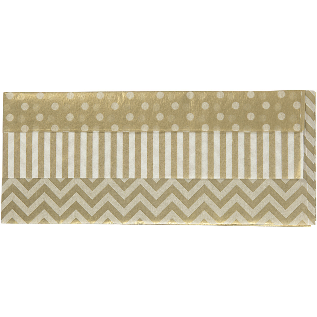 Paber, leht 50x70 cm, 17 g, kuldne, 6 lehte/ 1 pakk - Image 3