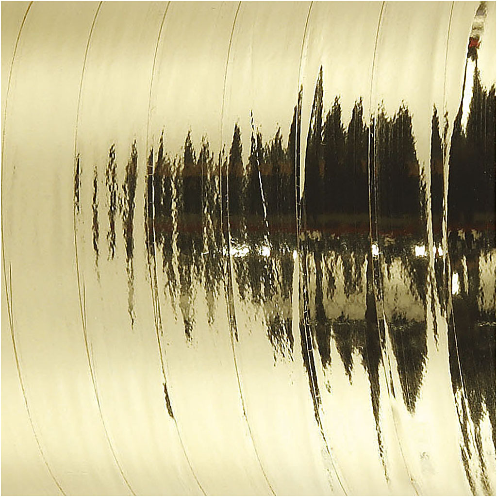 Kummipael, W: 10 mm, läikiv, metalne kuld, 250 m/ 1 rull - Image 3