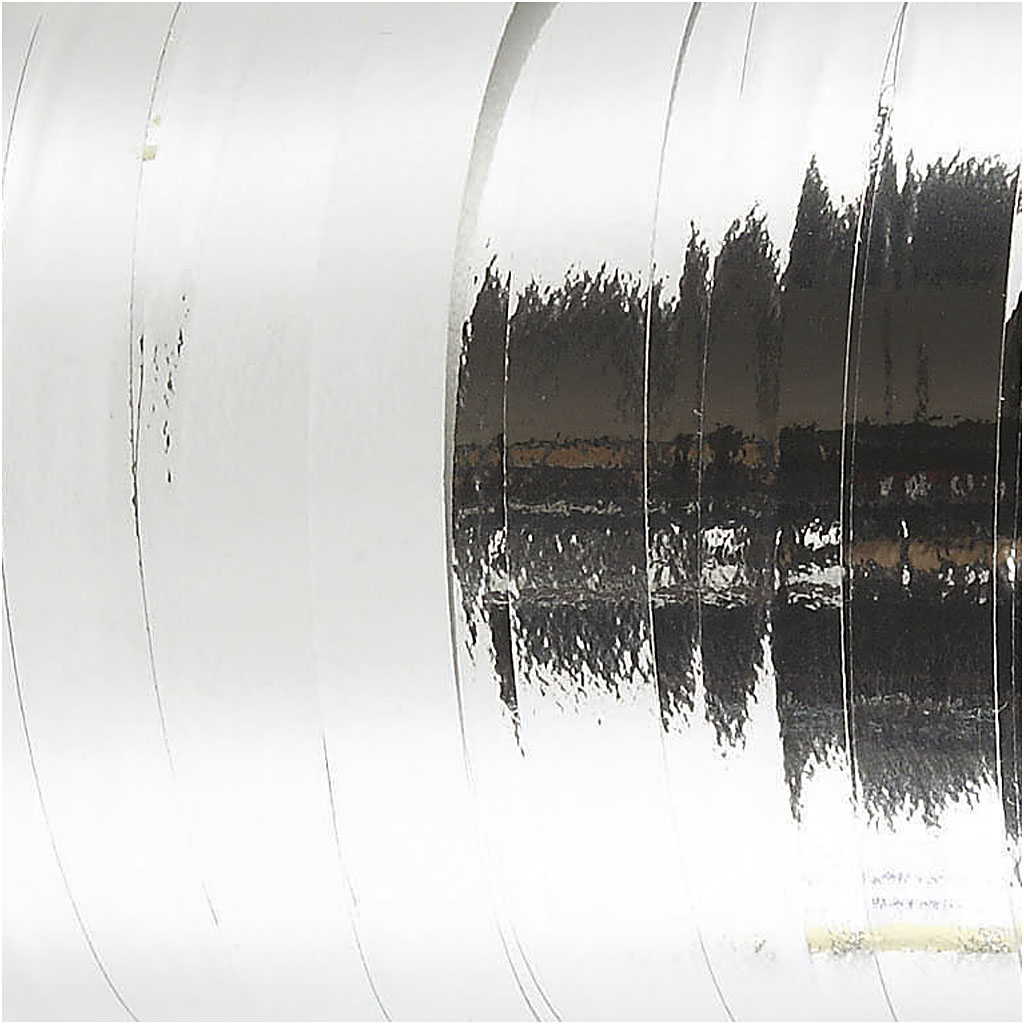 Kummipael, W: 10 mm, läikiv, hõbedane metallist, 250 m/ 1 rull - Image 2