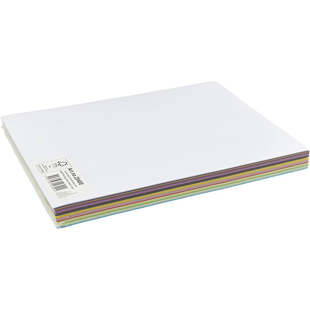 Creativ paber, A4, leht 210x297 mm, 80 g, assortii värvid, 280 ass lehte/ 1 pakk - Image 2