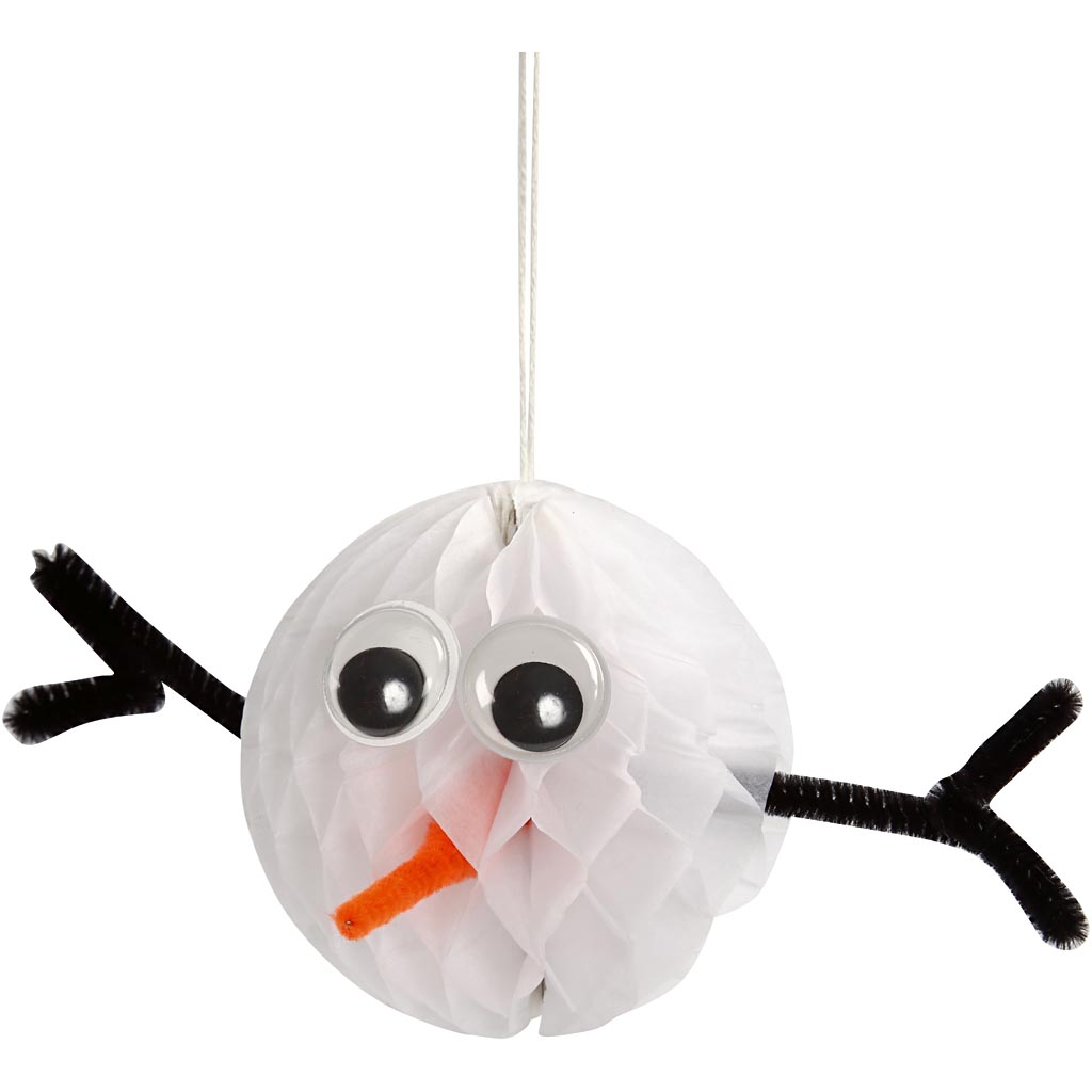 Meekärg-ornament, diameeter. 8 cm, valge, 10 tk/ 1 pakk - Image 4