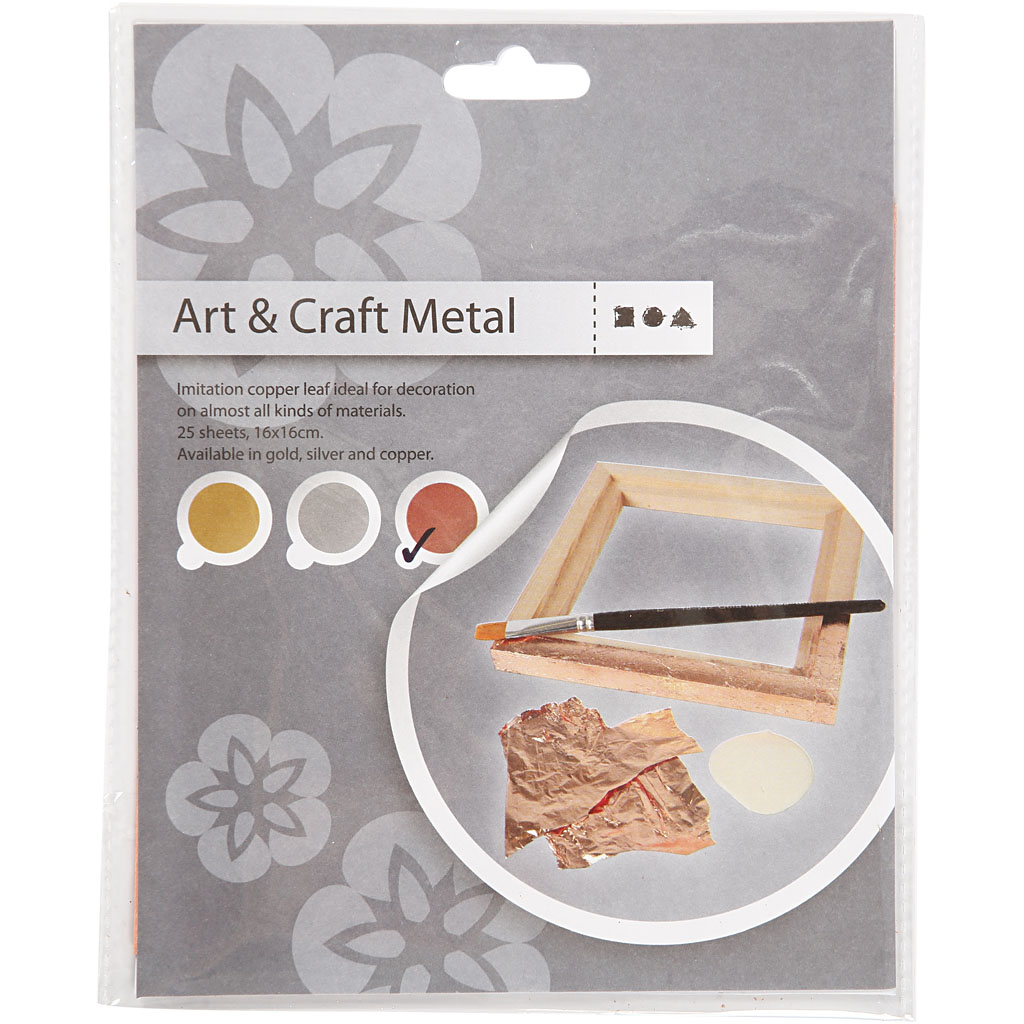 Metalli imitatsioonileht, leht 16x16 cm, vask, 0,625 m2, 25 lehte/ 1 pakk - Image 2