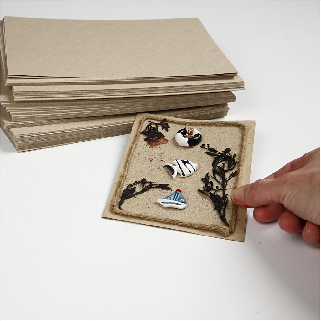 Ringlussevõetud papp, A5, leht 148x210 mm, 225 g, hallpruun, 125 lehte/ 1 pakk - Image 2