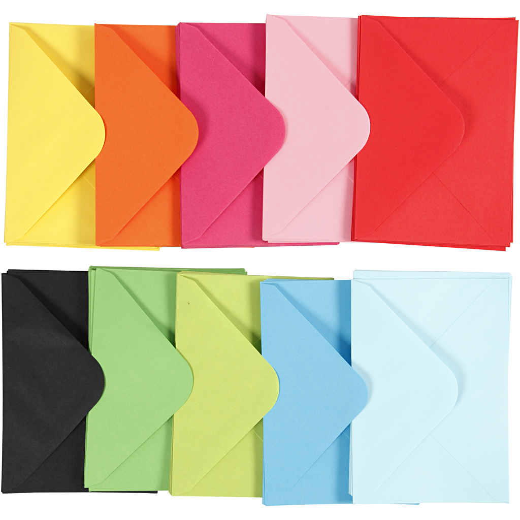 Värvilised ümbrikud, ümbriku suurus 11,5x16 cm, 80 g, erinevad värvid, 10x10 tk/ 1 pakend - Image 4