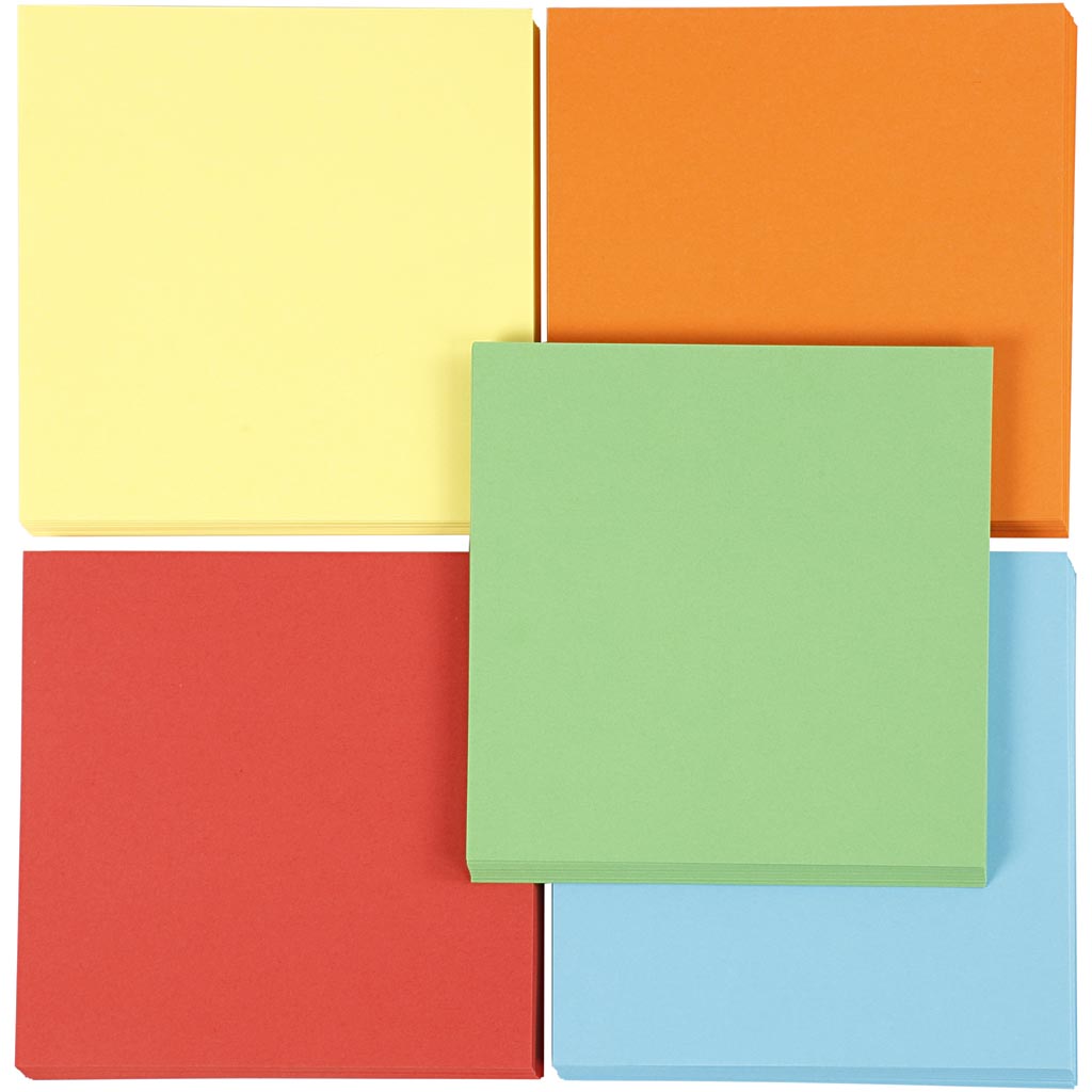 Origami paber, suurus 15x15 cm, 80 g, 5x80 lehte/ 1 pakk