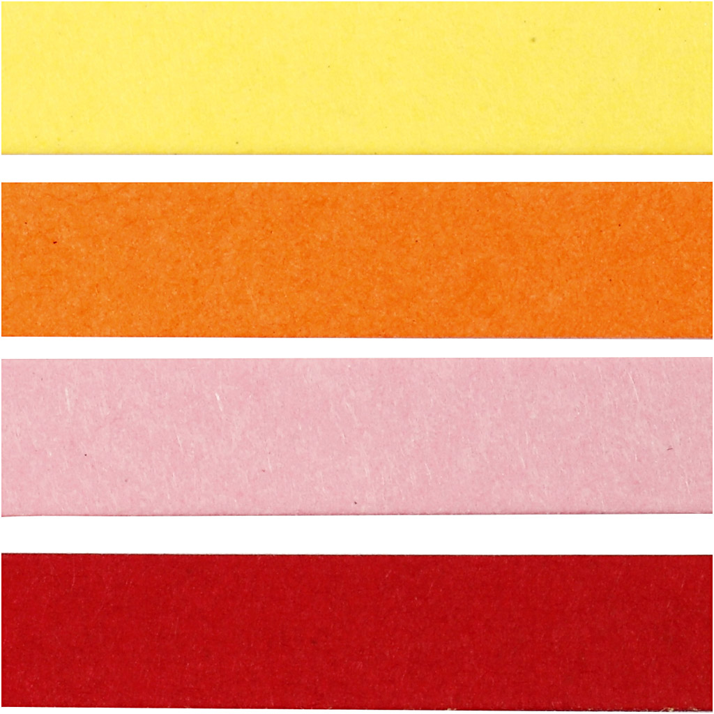 Quilling paberiribad, L: 78 cm, W: 5 mm, 120 g, oranž, roosa, punane, kollane, 100 tk/ 1 pakk - Image 11