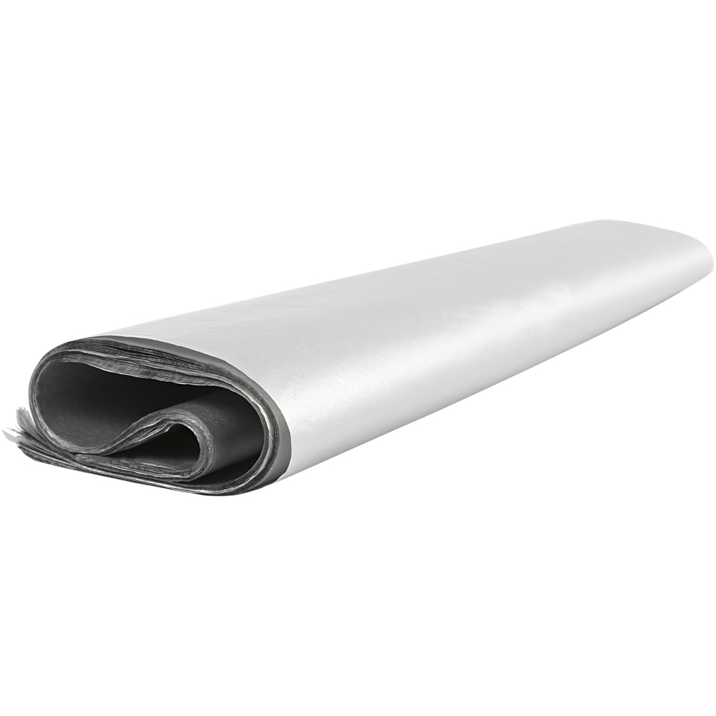 Paber, leht 50x70 cm, 14 g, hõbedane, 25 lehte/ 1 pakk - Image 2