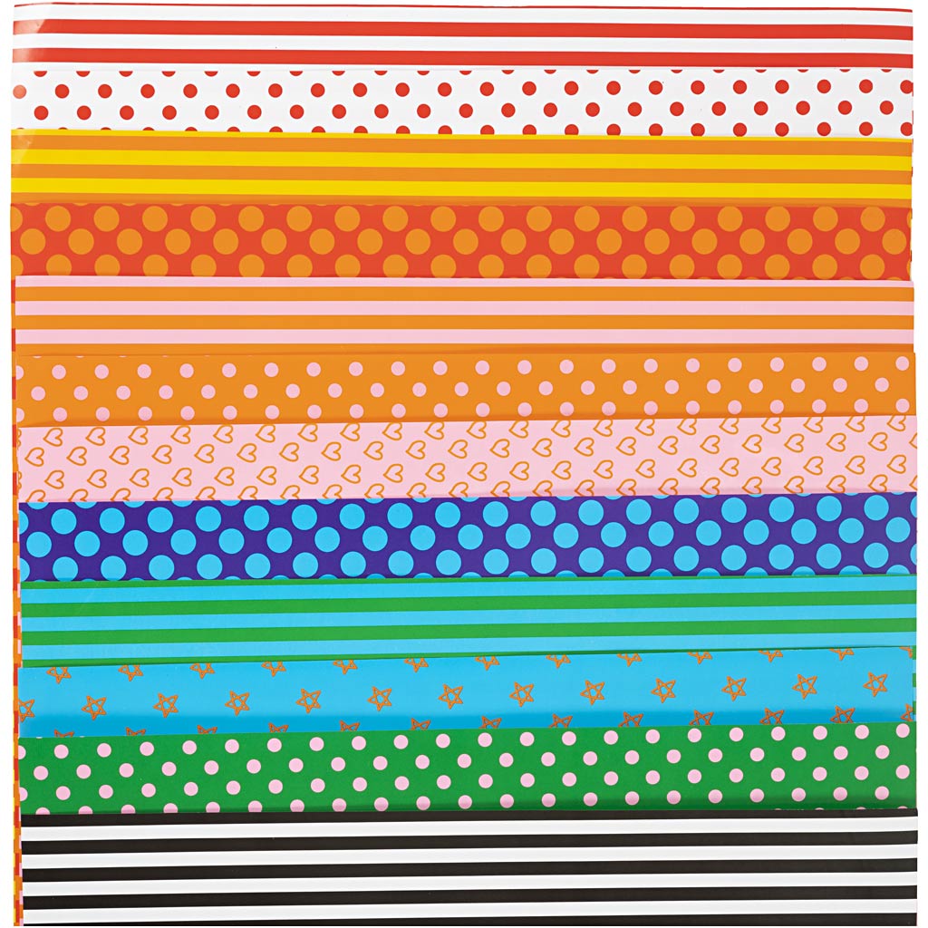 Glasuuritud paber, muster, leht 32x48 cm, 80 g, erinevad värvid, 100 ass-lehte/ 1 pakk - Image 4