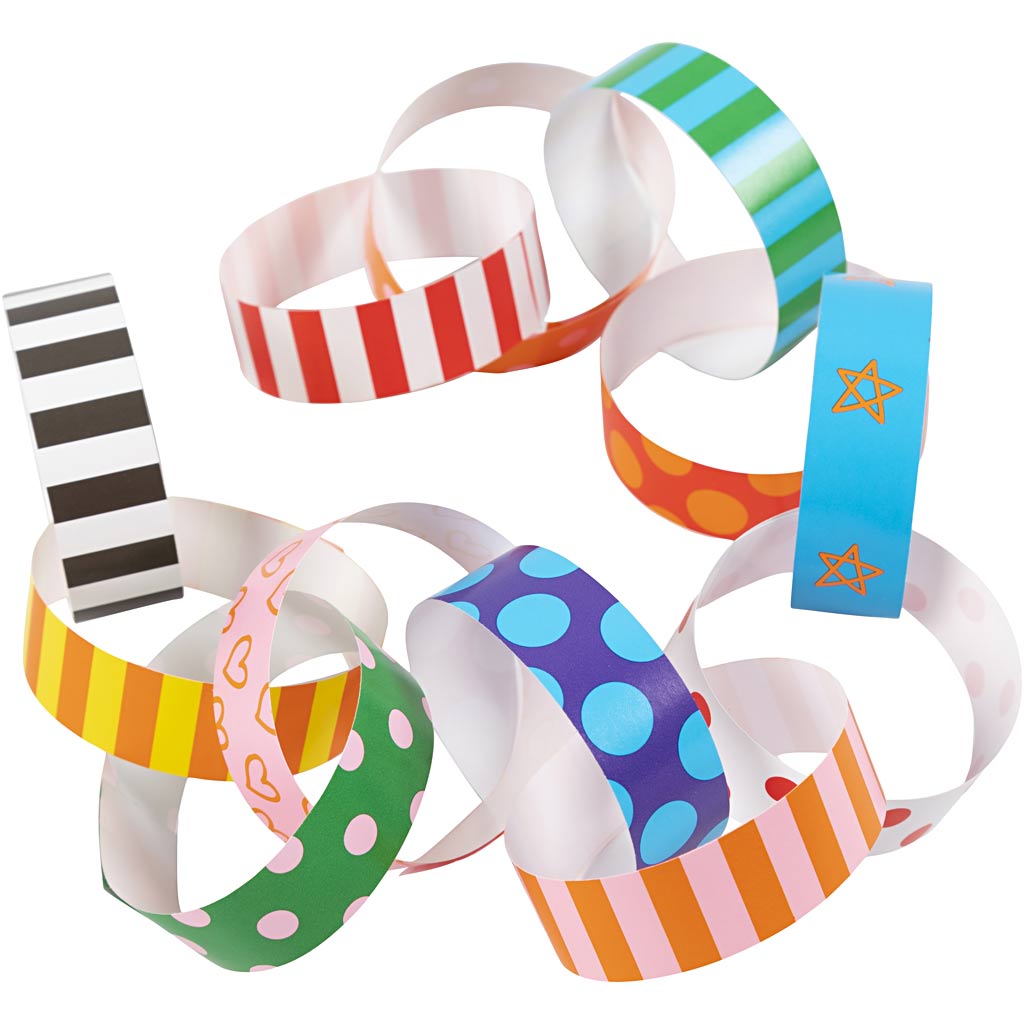 Paberkettad, muster, L: 16 cm, W: 15 mm, 400 tk/ 1 pakk - Image 7