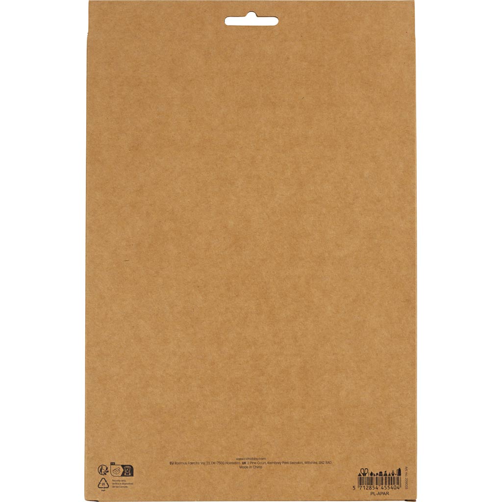 Krepppaber, leht 25x60 cm, kreppmassiiv: 180%, 105 g, standardvärvid, 8 lehte/ 1 pakk. - Image 3