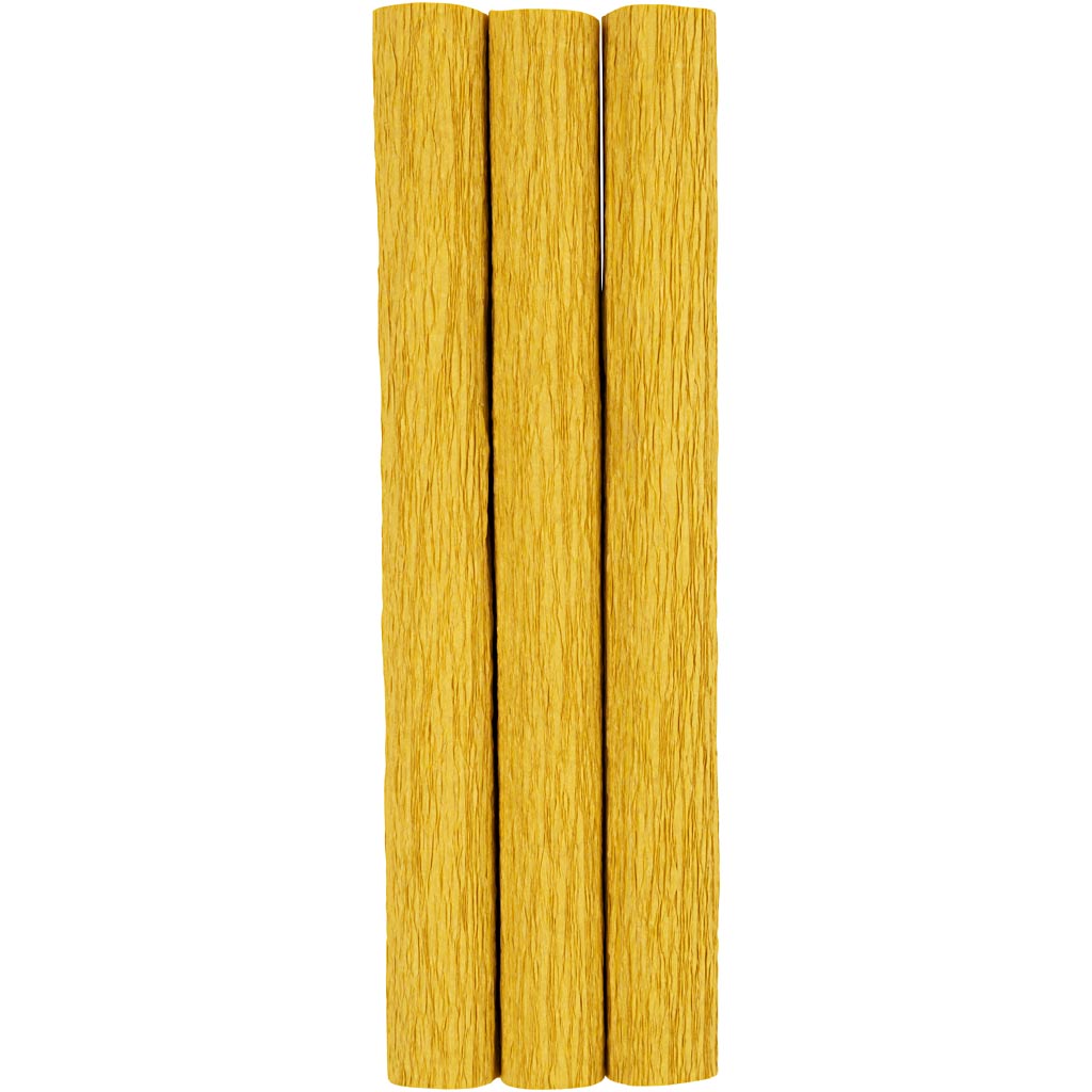 Krepppaber, leht 25x60 cm, kreppmaterjal: 180%, 105 g, karri, 3 lehte/ 1 pakk