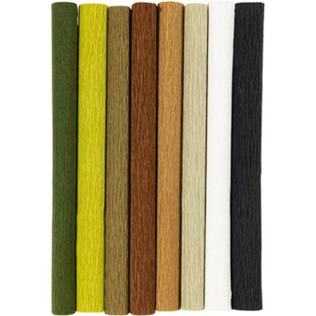 Krepppaber, leht 25x60 cm, kreppmassiiv: 180%, 105 g, naturaalne, 8 lehte/ 1 pakk