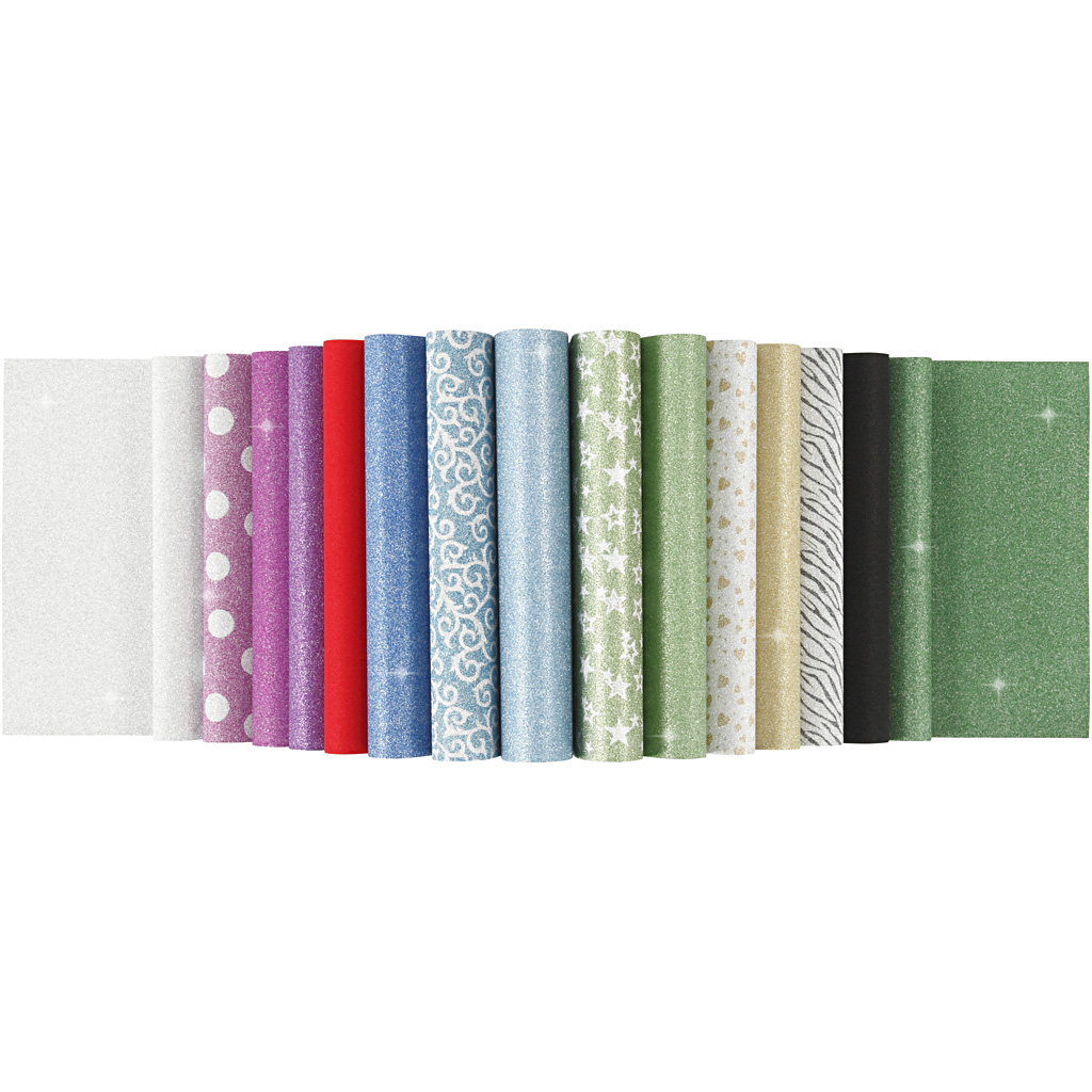 Glitter paberipadi, A4, leht 210x297 mm, 150 g, 30 lehte/ 1 tk