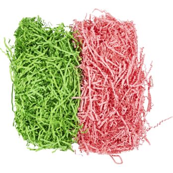 Kortsutatud paber, L: 25-30 cm, W: 3 mm, tumeroheline, roosa, 2x50 g/ 1 pakk