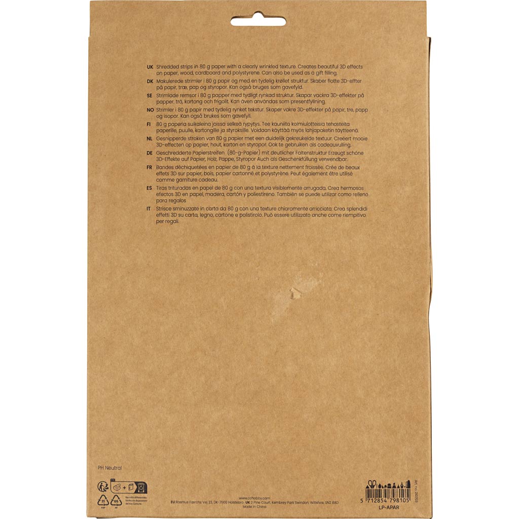 Kortsutatud paber, L: 25-30 cm, W: 3 mm, tumesinine, kollane, 2x50 g/ 1 pakk - Image 3