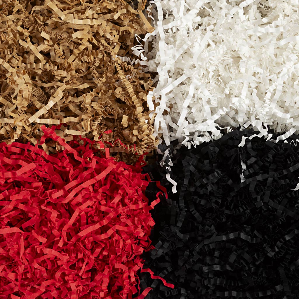 Kortsutatud paber, L: 25-30 cm, W: 3 mm, must, pruun, punane, valge, 4x50 g/ 1 pakk - Image 7