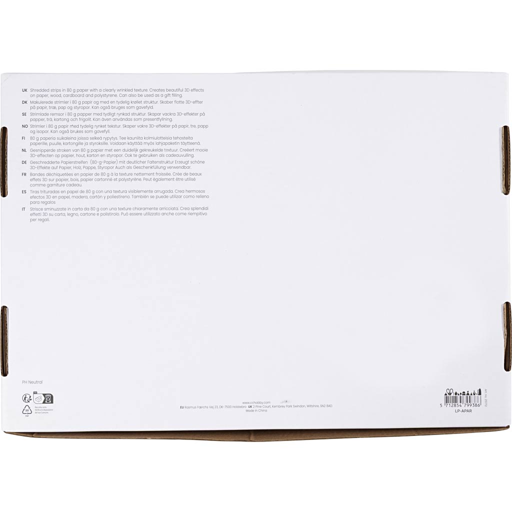 Kortsutatud paber, L: 25-30 cm, W: 3 mm, sinine, tumeroheline, roosa, kollane, 4x50 g/ 1 pakk - Image 3