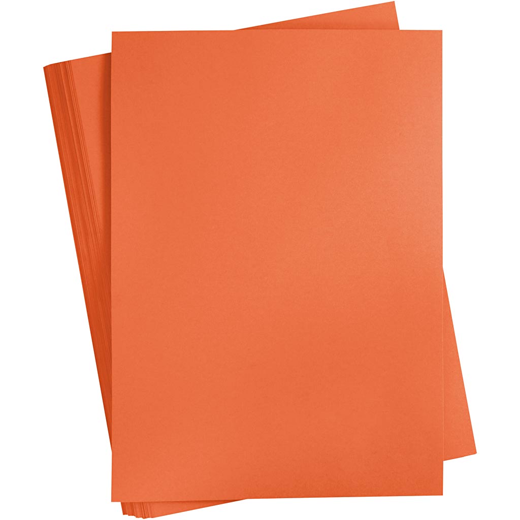 Kaardipaber, A2, leht 420x594 mm, 180 g, oranž, 100 lehte/ 1 pakk