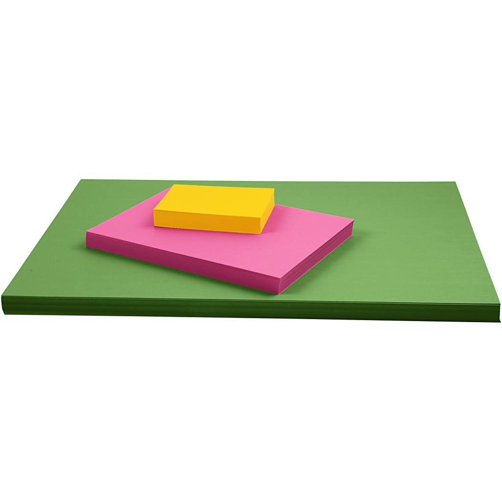 Kaardipaber, A2, leht 420x594 mm, 180 g, rohu roheline, 100 lehte/ 1 pakk - Image 2