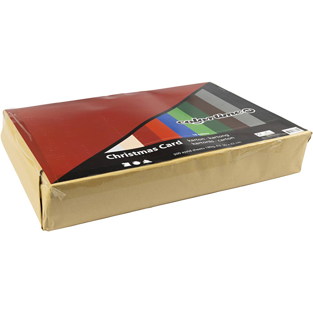 Jõulukaart, A3, leht 297x420 mm, 180 g, erinevad värvid, 300 ass-lehte/ 1 pakk - Image 2
