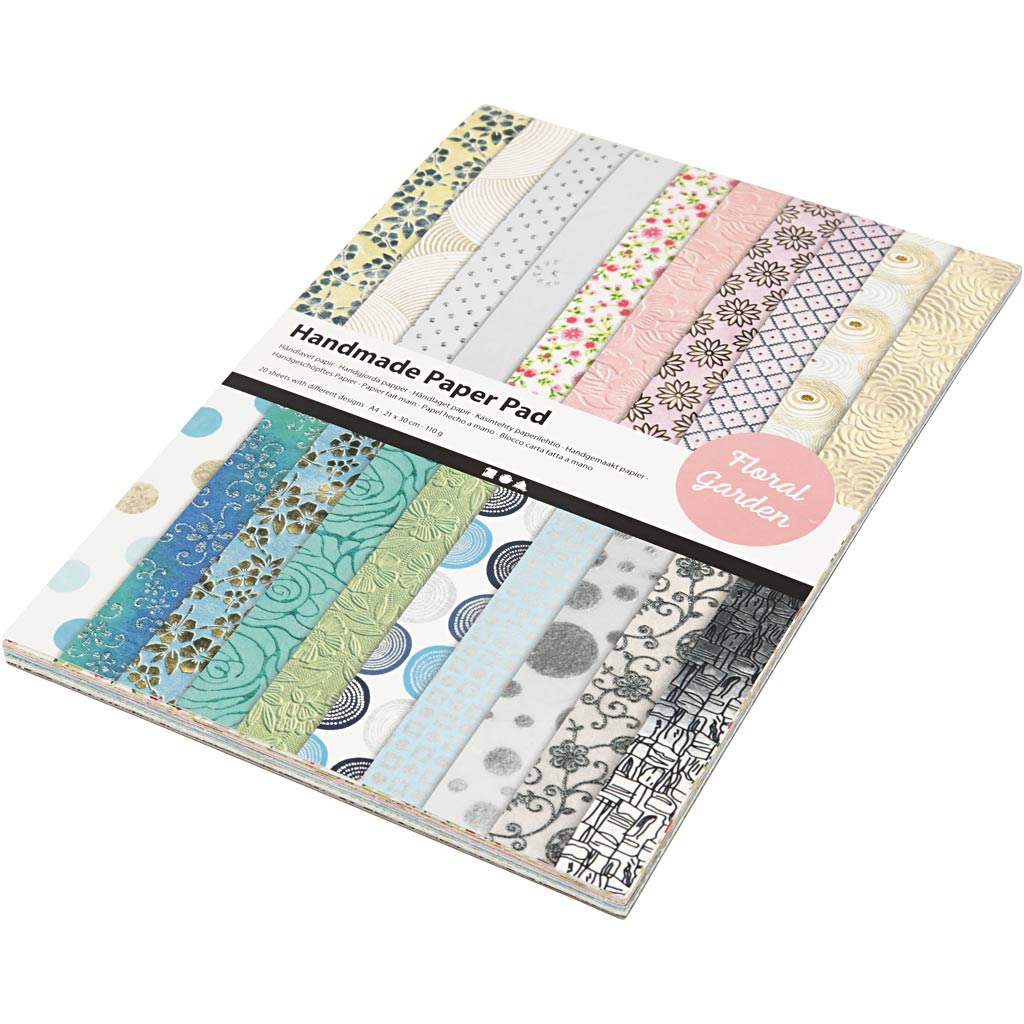 Käsitsi valmistatud paberipadi, A4, leht 210x297 mm, 110-150 g, 20 lehte/ 1 pakk - Image 4