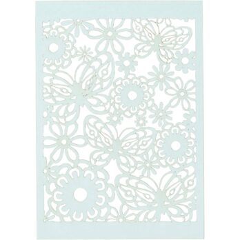 Pitsmustriline papp, leht 10,5x15 cm, 200 g, helesinine, 10 tk/ 1 pakk