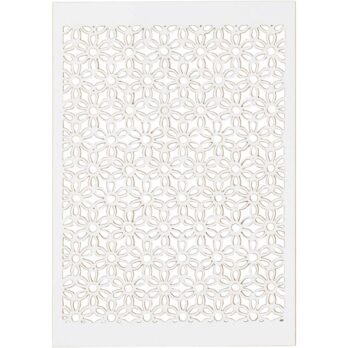 Pitsmustriline papp, leht 10,5x15 cm, 200 g, valge, 10 tk/ 1 pakk
