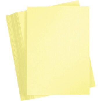 Kaardipaber, A4, leht 210x297 mm, 180 g, helekollane, 100 lehte/ 1 pakk