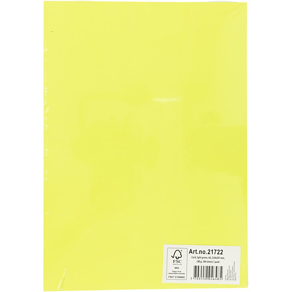 Kaardipaber, A4, leht 210x297 mm, 180 g, heleroheline, 100 lehte/ 1 pakk - Image 3