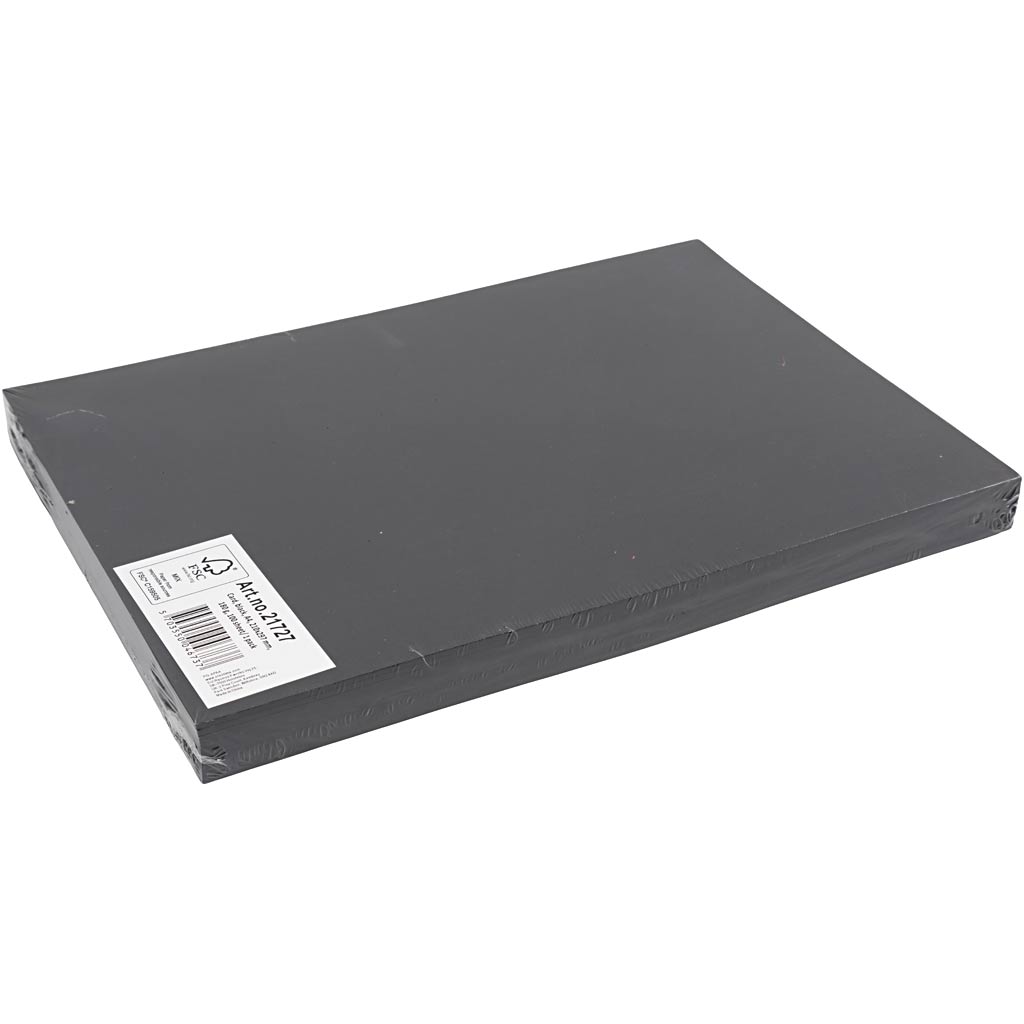 Kaardipaber, A4, leht 210x297 mm, 180 g, must, 100 lehte/ 1 pakk - Image 2