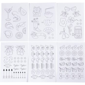 Stitch and Rinse Away Sheet, dekoratiivsed mustrid, A5, leht 148,5x210 mm, 6 lehte/ 1 pakk