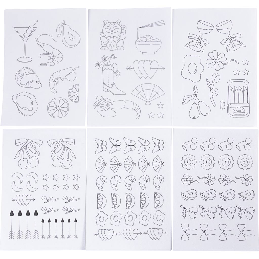 Stitch and Rinse Away Sheet, dekoratiivsed mustrid, A5, leht 148,5x210 mm, 6 lehte/ 1 pakk