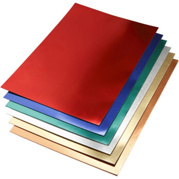 Metallic Foil Card, A2, sheet 420x594 mm, 280 g, assorted colours, 30 ass sheets/ 1 pack