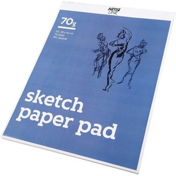 Sketch Pad, A3, leht 297x420 mm, 70 g, valge, 70 lehte/ 1 pakk