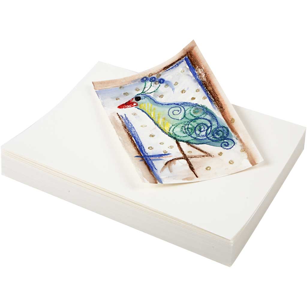 Akvarellipaber, A5, leht 148x210 mm, 200 g, valge, 100 lehte/ 1 pakk - Image 3