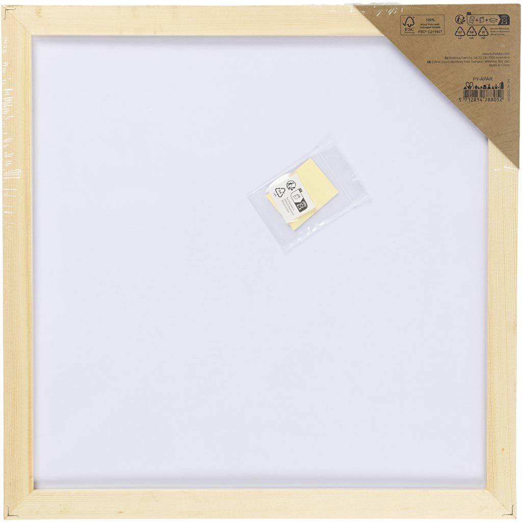 Raamiga lõuend, suurus 30x30 cm, 280 g, valge, 1 tk - Image 3