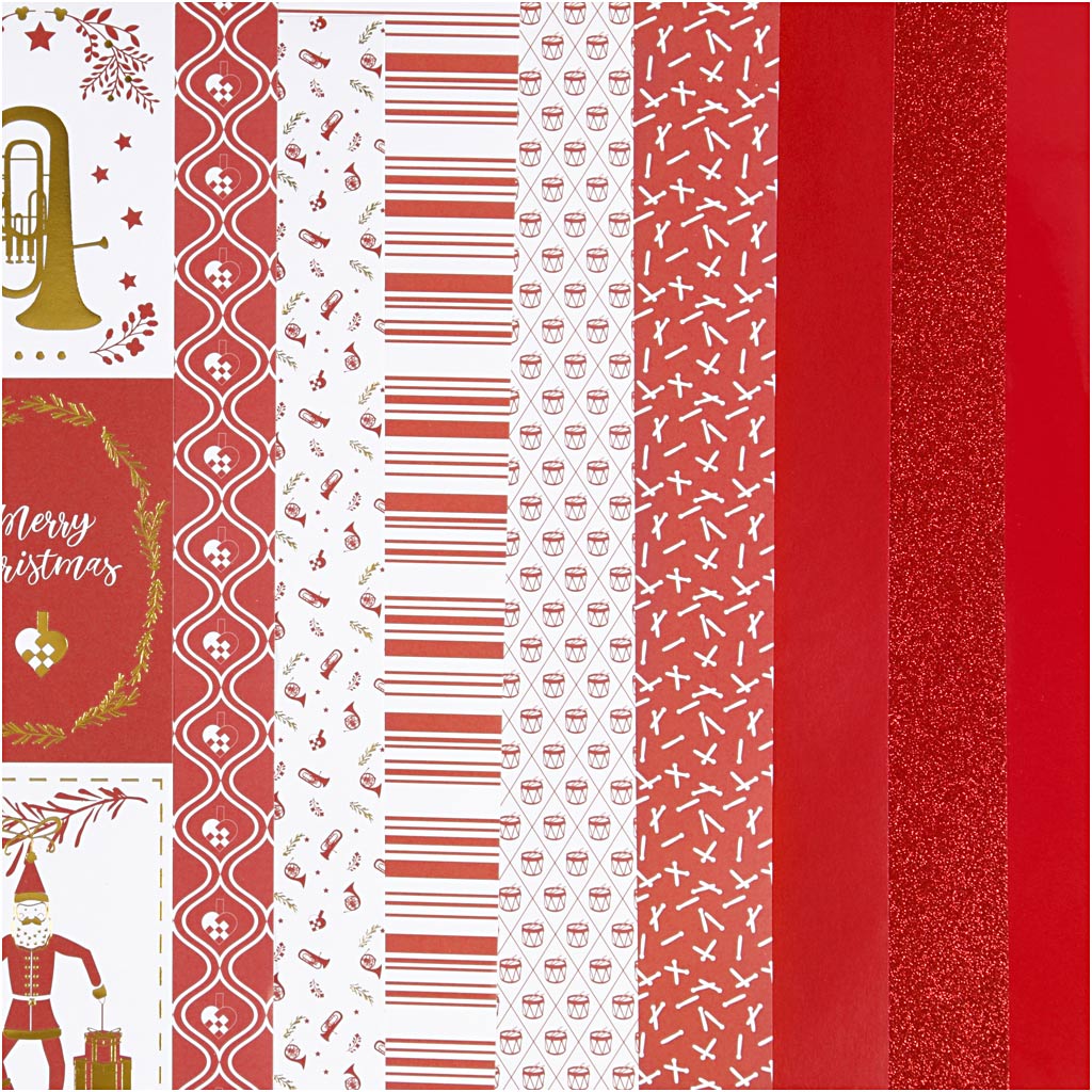 Kujunduspaberiplokk, suurus 21x30 cm, 120+128 g, punane, valge, 24 lehte/ 1 pakk - Image 4