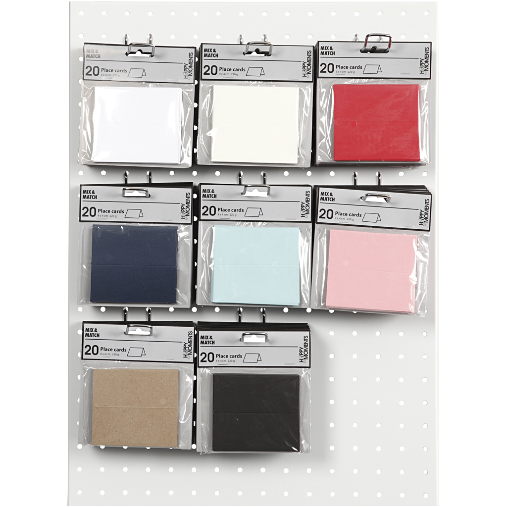 Lauakaardid, suurus 9x4 cm, 220 g, erinevad värvid, 8x10 pakk/ 1 pakk