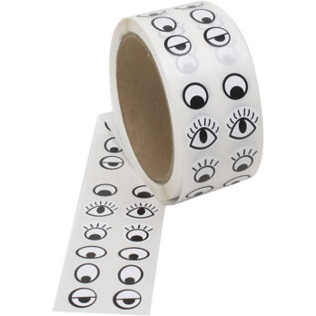 Kleepsusilmad, mustad, valged, 2000 tk/ 1 pakk