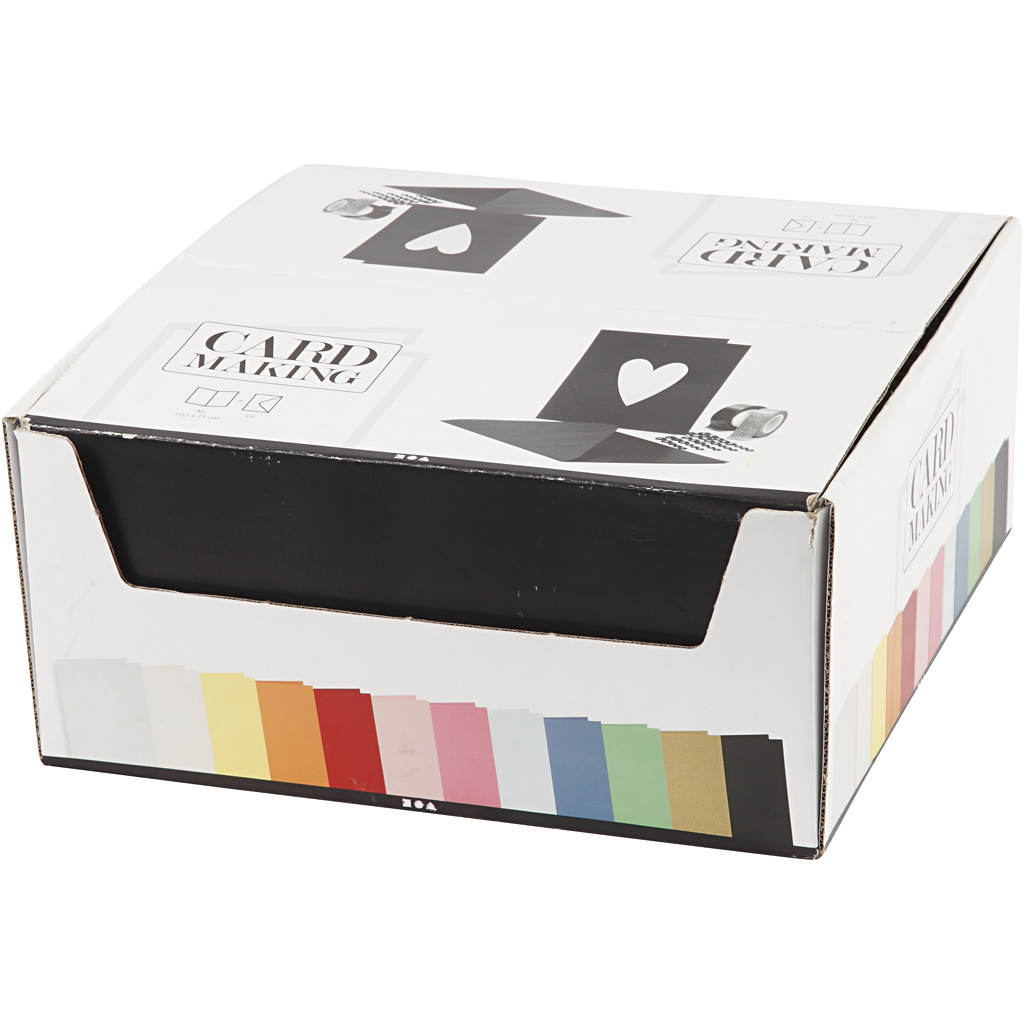 Kaardid ja ümbrikud, kaardi suurus 10,5x15 cm, ümbriku suurus 11,5x16,5 cm, erinevad värvid, 12x10 pakk/ 1 pakk - Image 2