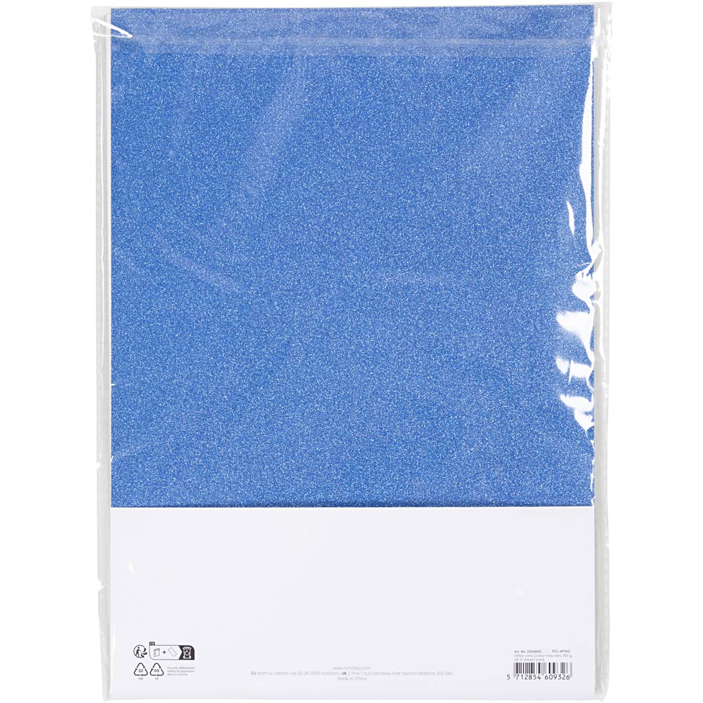 Glitterkaart, A4, värv võib erineda , 250 g, 10 lehte/ 1 pakk - Pilt 2