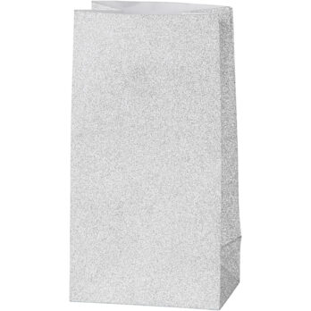 Paberikott, H: 17 cm, suurus 6x9 cm, 120 g, hõbedane, 8 tk/ 1 pakk